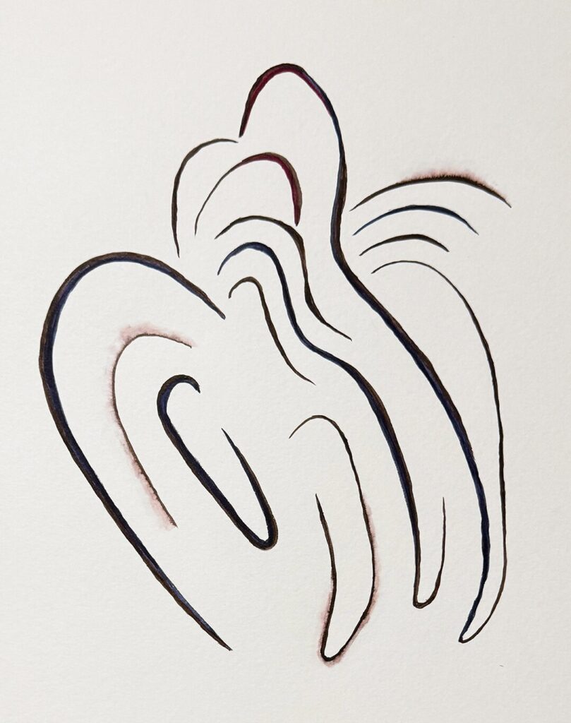 Vulture Back Abstract Watercolor